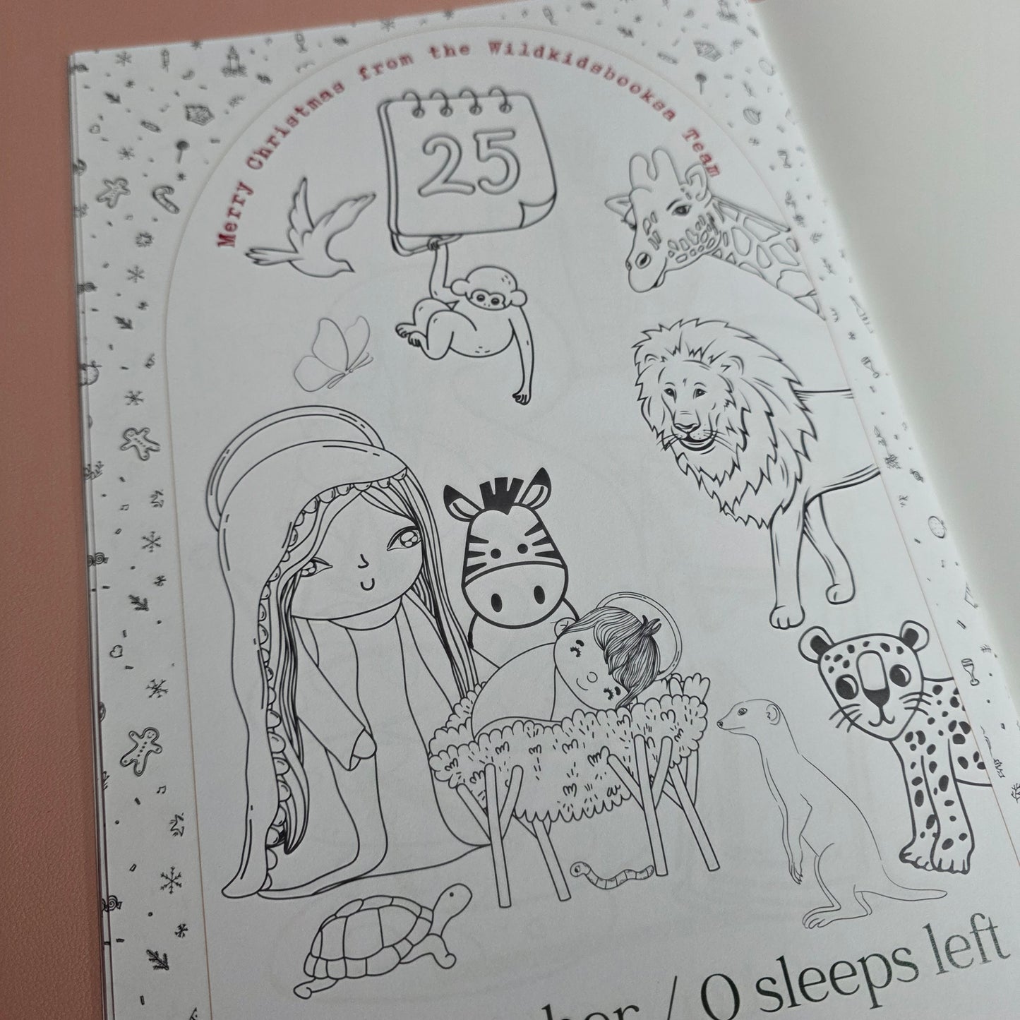 Safari Christmas Countdown Colouring In Book for Wild Kids: Colour your way to Christmas Day