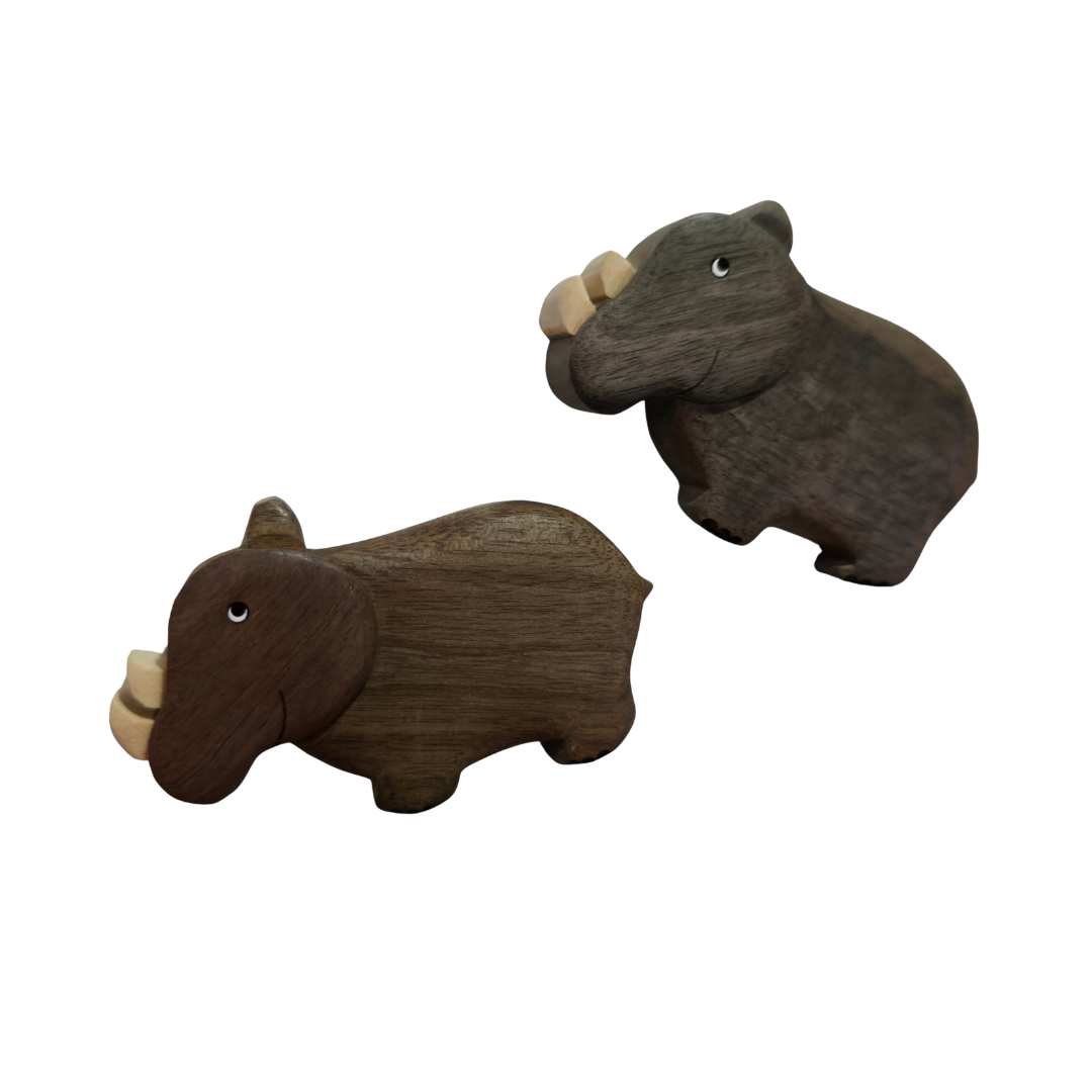 Baobab Wood Rhino Magnets