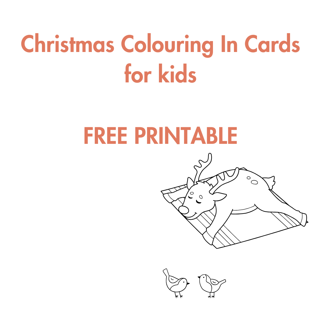 Christmas Colouring In Cards for Kids (Free PDF Download)
