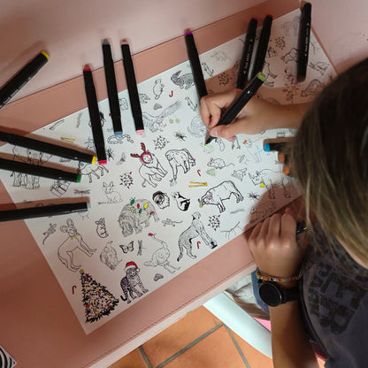 Bushveld Christmas Colouring In Placemats (600 x 300 mm)