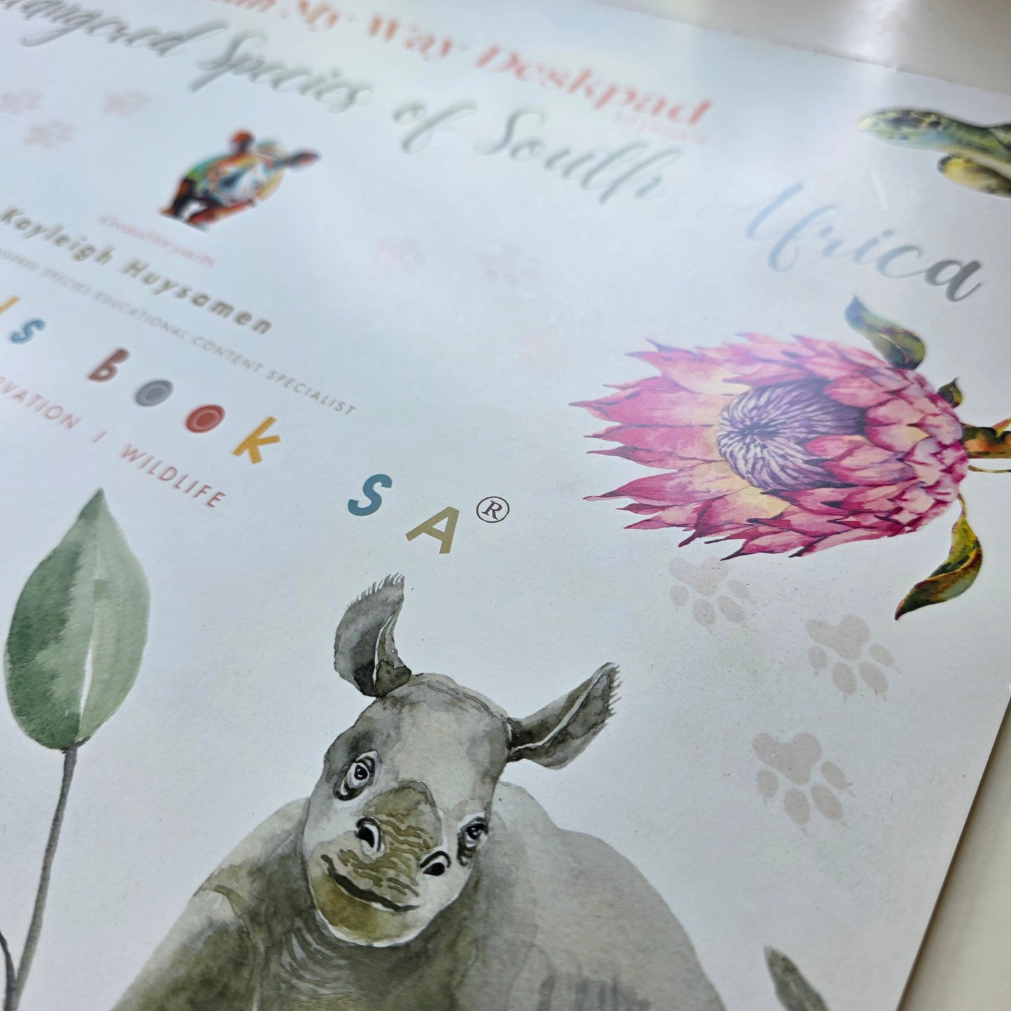 Plan My Way Deskpad Calendar: Endangered Species of South Africa