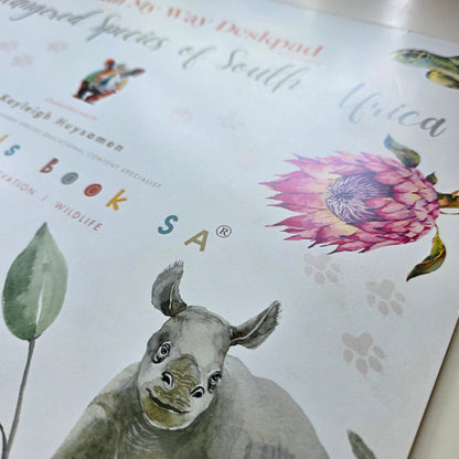 Plan My Way Deskpad Calendar: Endangered Species of South Africa
