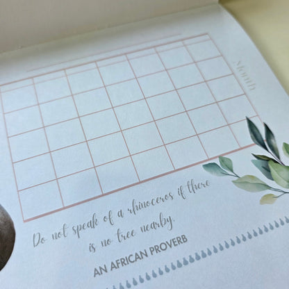 Plan My Way Deskpad Calendar: Endangered Species of South Africa