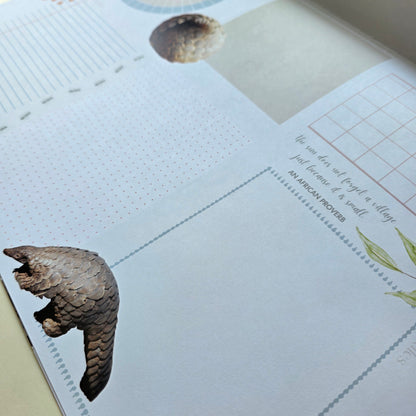 Plan My Way Deskpad Calendar: Endangered Species of South Africa