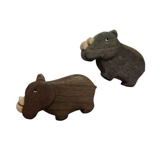 Baobab Wood Rhino Magnets