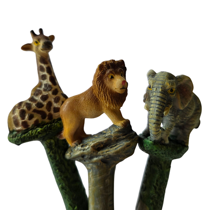African Animal Hand-Painted Pens
