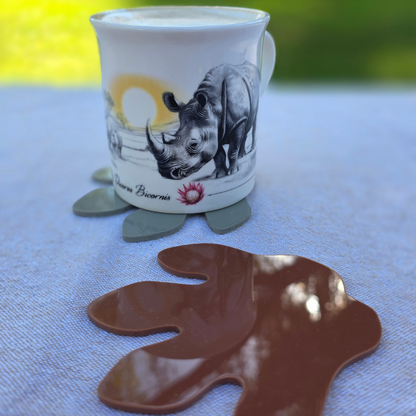 Acrylic Coasters (Black Rhino, White Rhino and Hippo Spoor) Set of 6 different colours